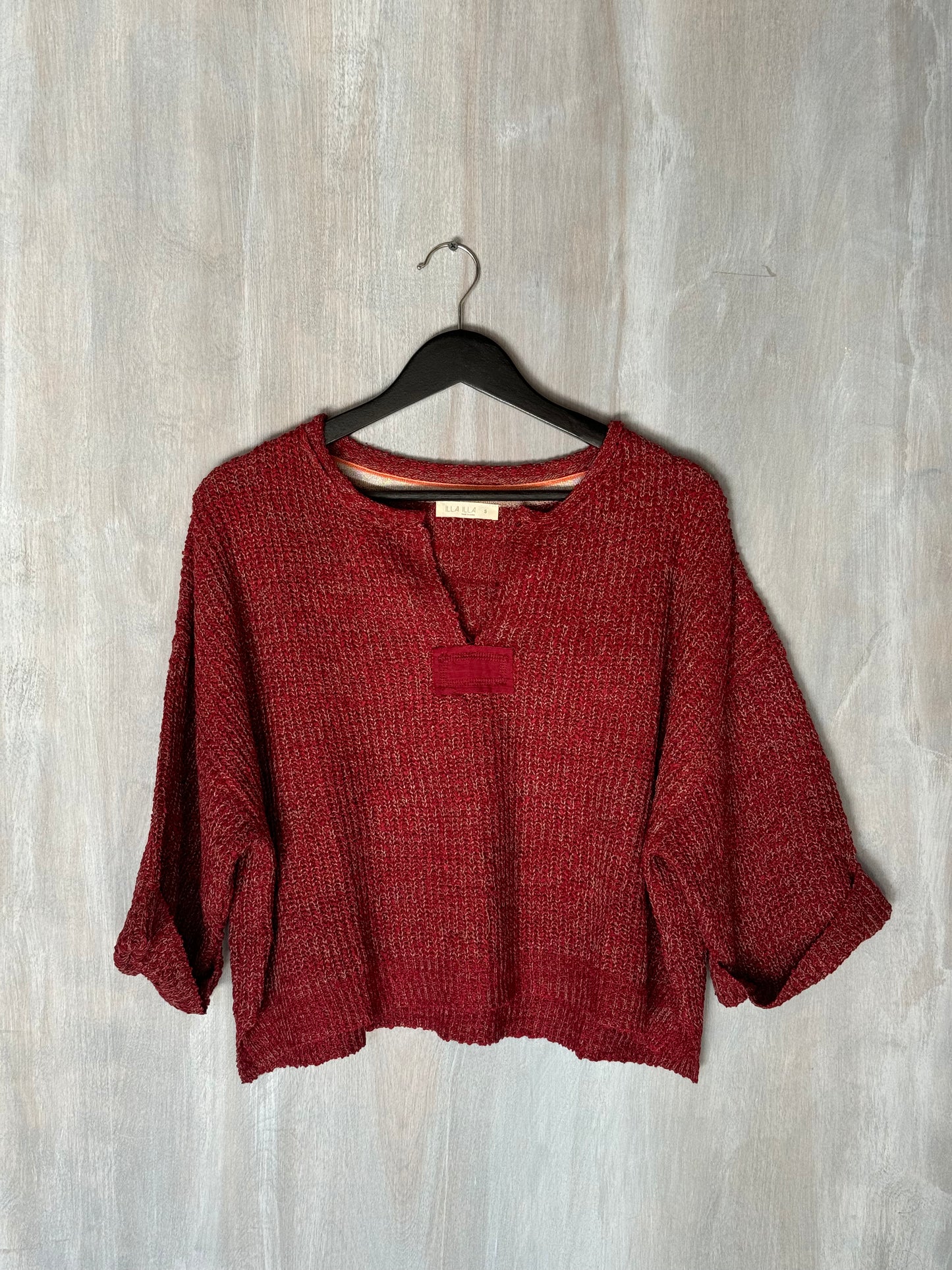 Crimson Knit Top