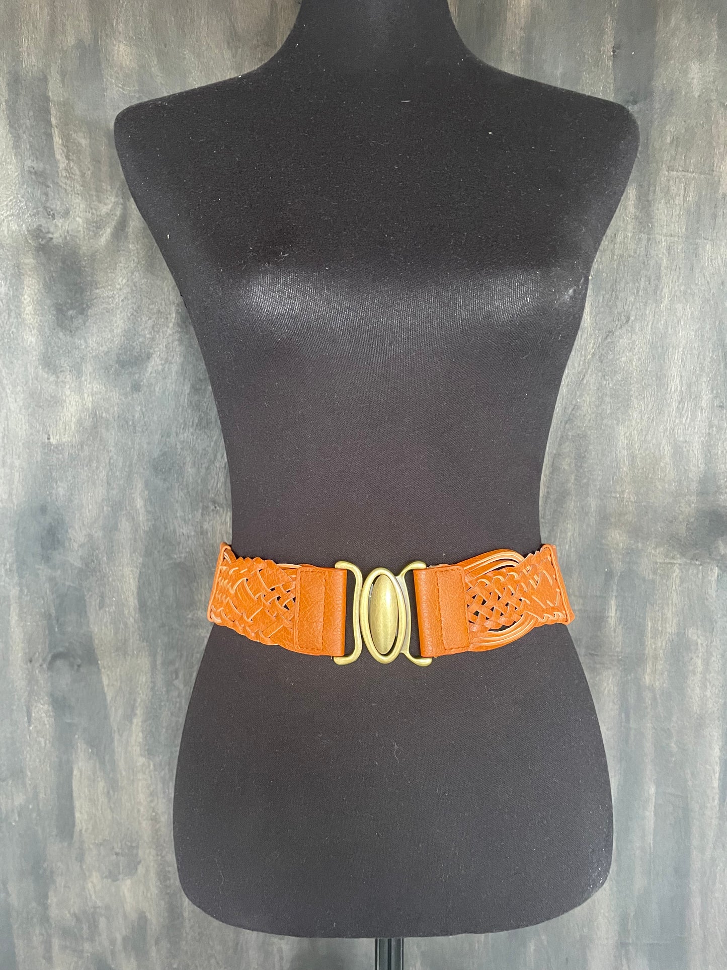 Oval Buckle Braided Belt